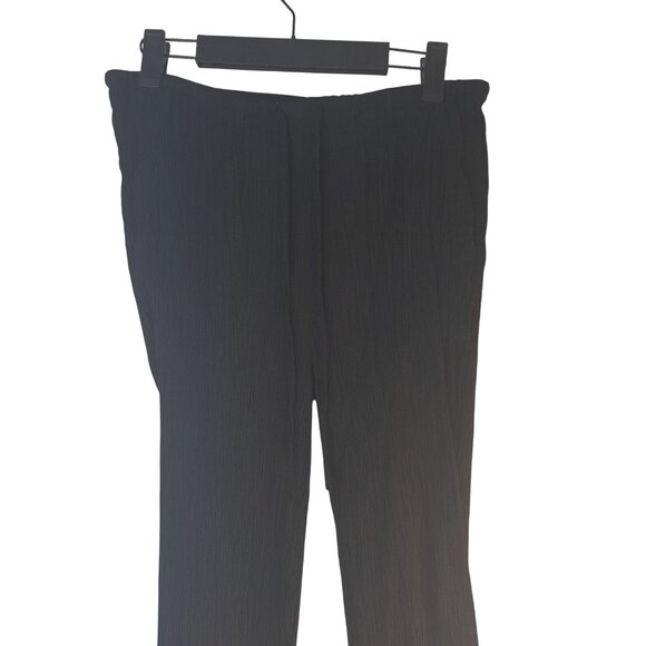 2/$30 ZARA Black Small High-Rise Crinkle Flare Pants - Picture 5 of 13